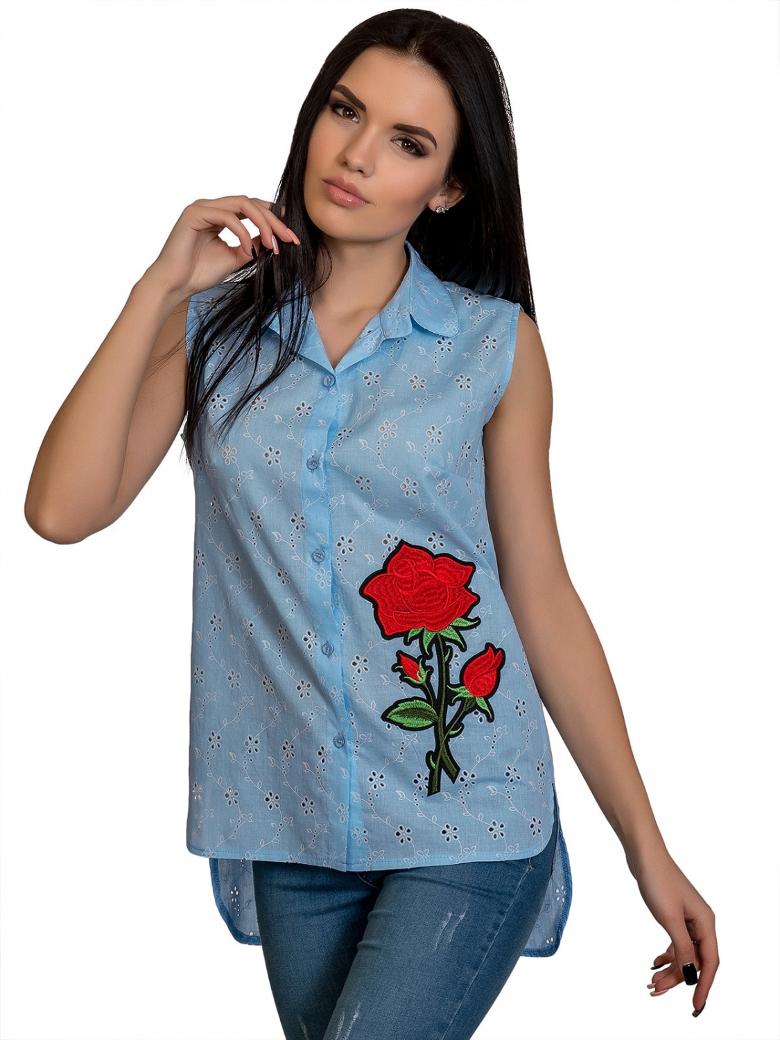 Women's shirt with a rose