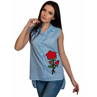 Women's shirt with a rose