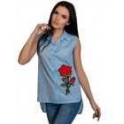 Women's shirt with a rose