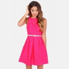 Розовое короткое платье