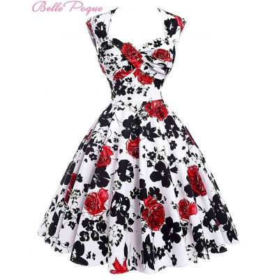 Dress with a color pattern