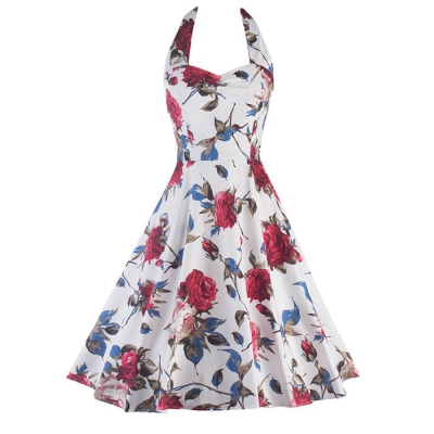 Dress with a color pattern