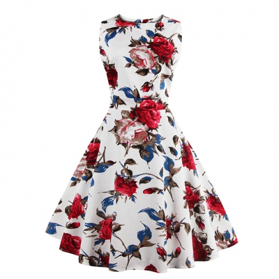 Dress with a color pattern