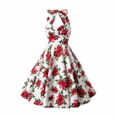 Dress with a color pattern